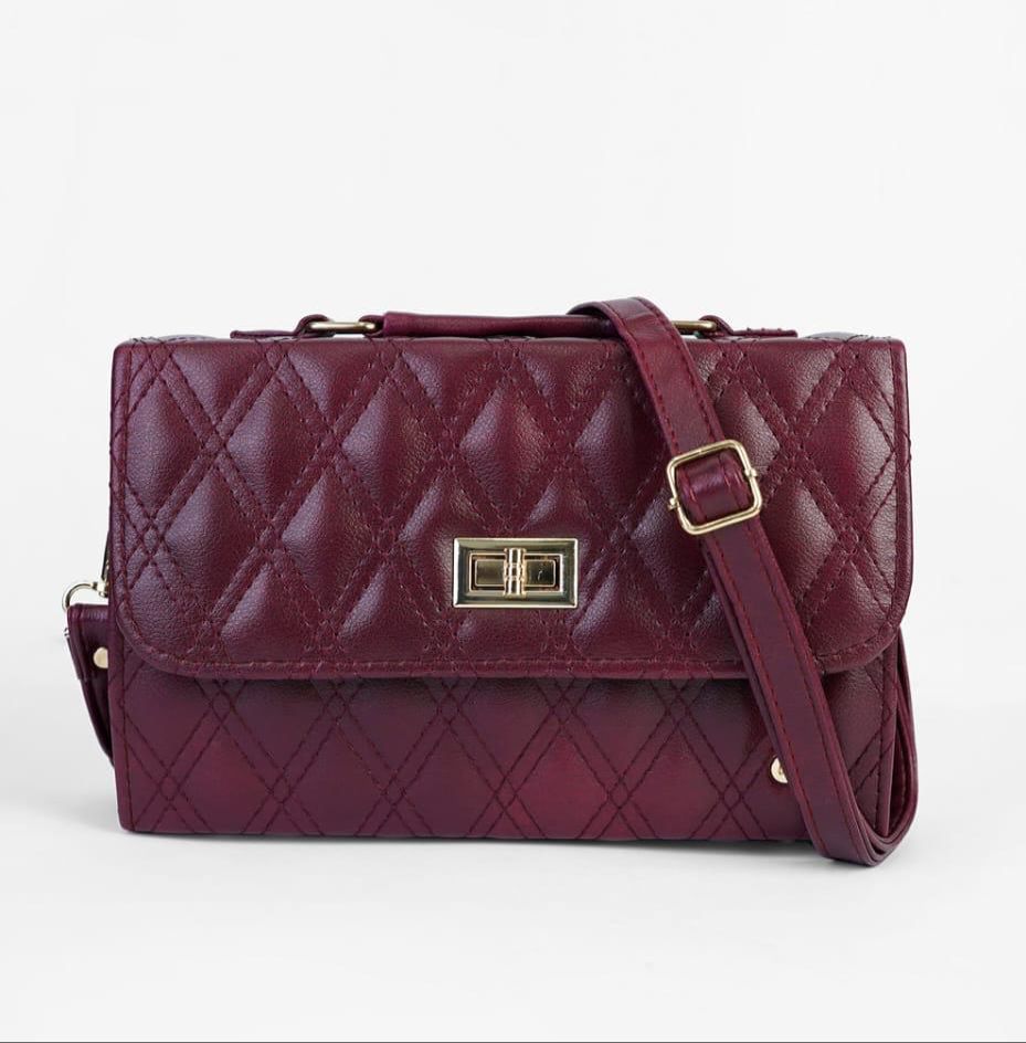 Pu Leather Shoulder Bag (marron)